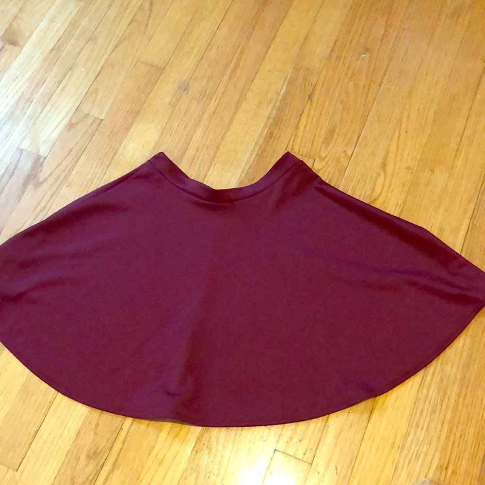 Burgundy skater skirt